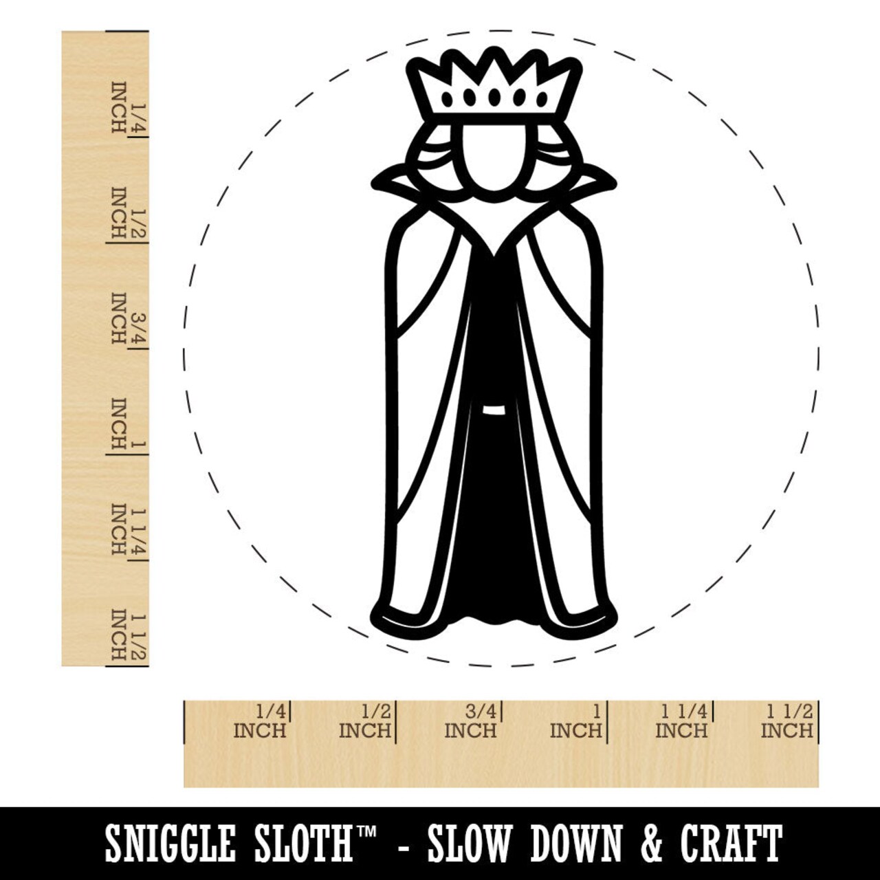 Regal Noble Queen Medieval Crown Self-Inking Rubber Stamp Crafting Planners